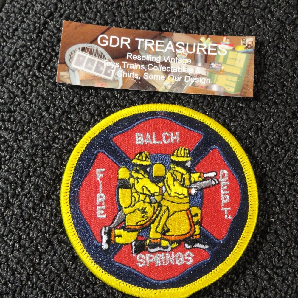 Balch Springs Texas Fire Dept Patch, 3" round New old stock~Detailed~Firefighter
